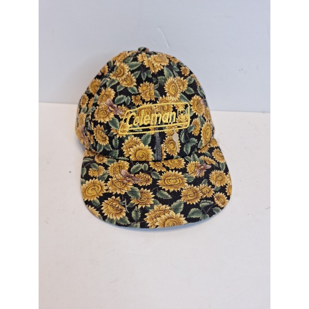 Vintage‎ Coleman Sunflower Snapback Hat Vintage Hunting Sportsman Hat 6 Pannel